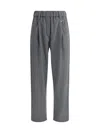 Brunello Cucinelli Belt Loops Slacks In Gray