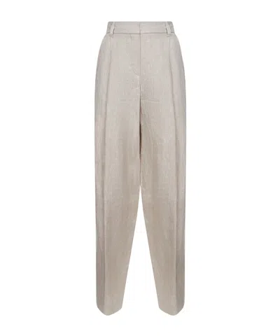 Brunello Cucinelli Belt Loops Slacks In Nude