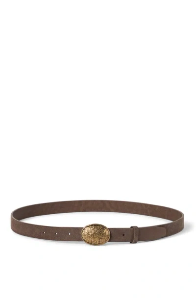 Brunello Cucinelli Belt With Detailed Buckle In Brown