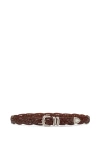 Brunello Cucinelli Belt With Detailed Buckle In Tobacco