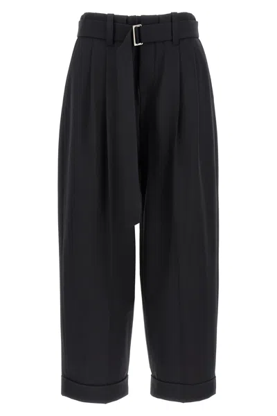 BRUNELLO CUCINELLI BELT WOOL PANTS