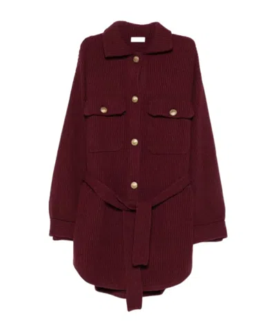 Brunello Cucinelli Belted Buttoned Cardigan In Brown