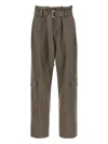 Brunello Cucinelli Wide-leg Cargo Pants With Removable Belt In Gray
