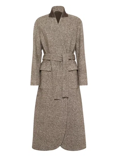 BRUNELLO CUCINELLI BELTED COAT