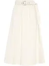 Brunello Cucinelli Wide Skirt In Neutrals
