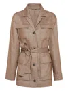 Brunello Cucinelli Sparkling Twill Safari Jacket