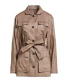 Brunello Cucinelli Belted Jacket In Red