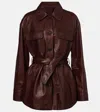Brunello Cucinelli Belted Leather Jacket