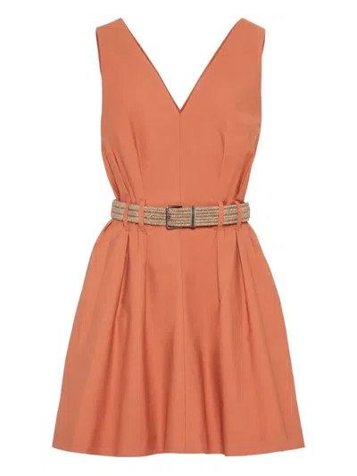 BRUNELLO CUCINELLI BELTED MINI DRESS