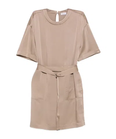 BRUNELLO CUCINELLI BELTED MINI DRESS