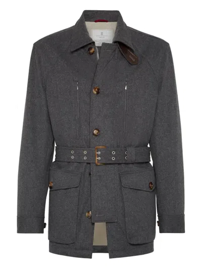 BRUNELLO CUCINELLI BELTED PADDED JACKET