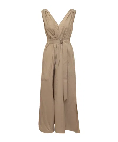 BRUNELLO CUCINELLI BRUNELLO CUCINELLI BELTED PLEATED MIDI DRESS
