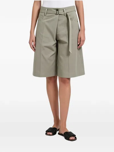 Brunello Cucinelli Belted Pleated Shorts In Neutral