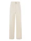 Brunello Cucinelli Belted Pleated Trousers In Neutral