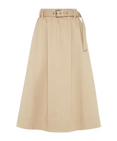 BRUNELLO CUCINELLI BRUNELLO CUCINELLI BELTED MIDI SKIRT