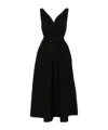 Brunello Cucinelli Women Techno Cotton Poplin Dress With Belt And Precious Shoulder Detail In Black