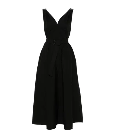 BRUNELLO CUCINELLI BRUNELLO CUCINELLI BELTED PLEATED MIDI DRESS