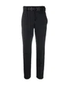 Brunello Cucinelli Belted Tailored Trousers In Black