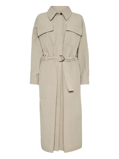 BRUNELLO CUCINELLI BELTED TRENCH COAT
