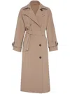 Brunello Cucinelli Canvas Trench Coat In Brown