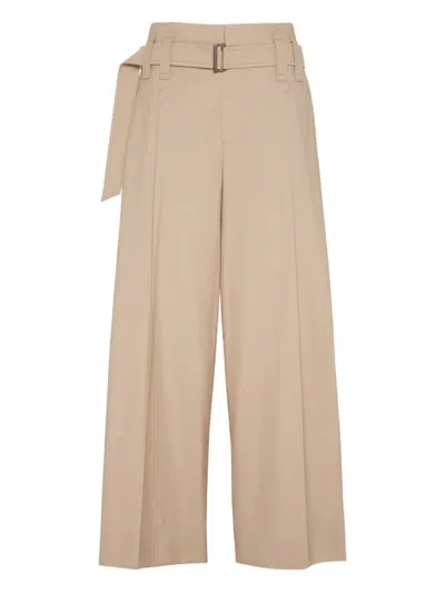 BRUNELLO CUCINELLI BELTED TROUSERS