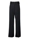 Brunello Cucinelli Belted Trousers In Black