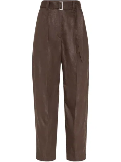 BRUNELLO CUCINELLI BELTED TROUSERS