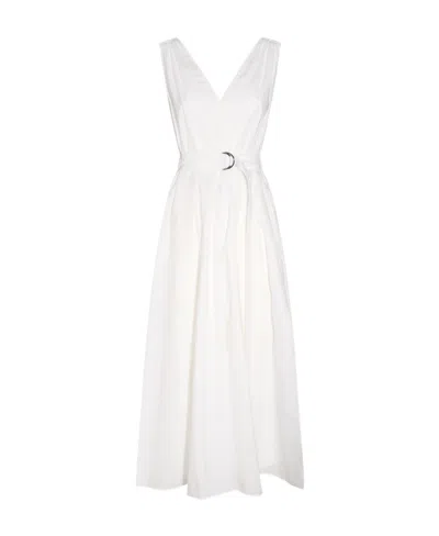 BRUNELLO CUCINELLI BRUNELLO CUCINELLI BELTED PLEATED MIDI DRESS