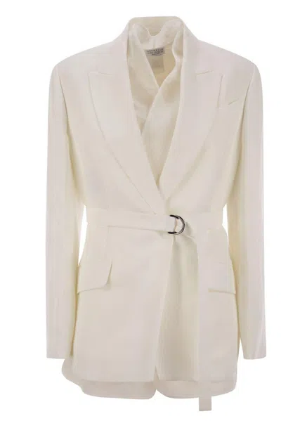 BRUNELLO CUCINELLI BELTED WAIST JACKET