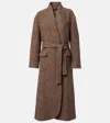 Brunello Cucinelli Waist Belted Long Length Textured Fabric Coat