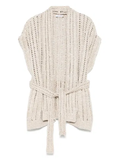 Brunello Cucinelli Belted Wrap Cardigan