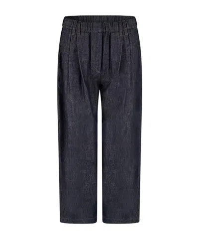 Brunello Cucinelli Belt-loop Jeans In Black