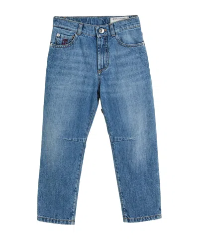 Brunello Cucinelli Belt-loop Jeans In Blue