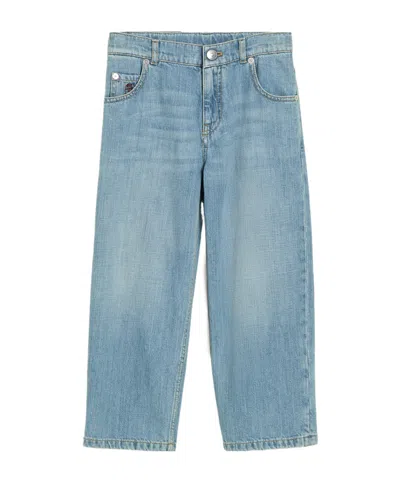 Brunello Cucinelli Belt-loop Logo-patch Jeans In Blue