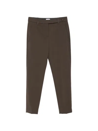 Brunello Cucinelli Belt-loop Trousers In Brown