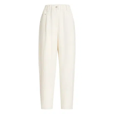 Brunello Cucinelli Belt-loop Trousers In Neutral