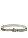 Brunello Cucinelli Belts Beige In Gray