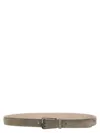 Brunello Cucinelli Suede Belt In Gray