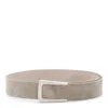 Brunello Cucinelli Beige Leather Belt In Neutral