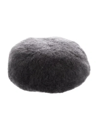 Pre-owned Brunello Cucinelli Beret Wool Hat In Grey