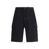 Brunello Cucinelli Cargo Bermuda Shorts Drawstring Waist In Black