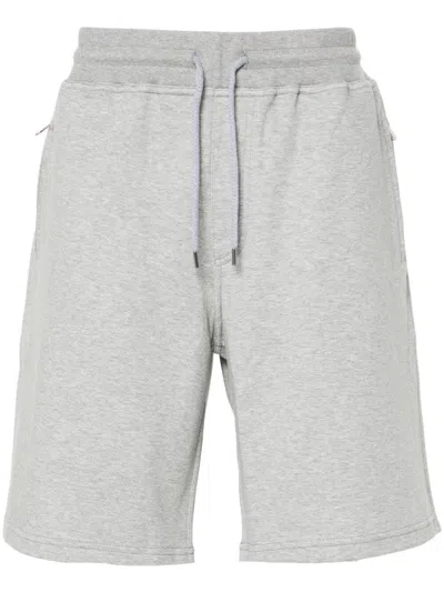 Brunello Cucinelli Jersey-joggingshorts Mit Kordelzugbund In Grau