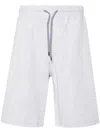 Brunello Cucinelli Elasticated-drawstring Waist Shorts In Gray