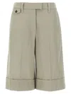 Brunello Cucinelli Rolled Hem Bermuda Shorts In Beige