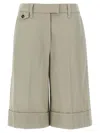 Brunello Cucinelli Rolled Hem Bermuda Shorts In Beige