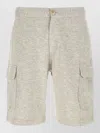 Brunello Cucinelli Grey Solid Shorts In Neutral