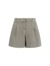 Brunello Cucinelli Women Linen Shorts