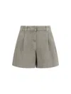 Brunello Cucinelli Women Linen Shorts