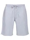 Brunello Cucinelli Bermuda Shorts In Techno Cotton Fleece Trousers Grey
