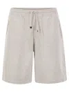 Brunello Cucinelli Relaxed Fit Bermuda Shorts With Piping